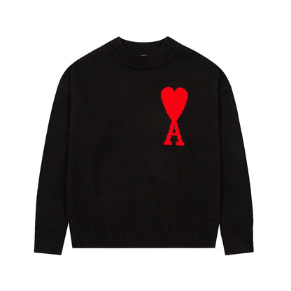 "HEART" - SWEATER BLACK (UNISEX)